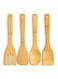 Wooden Spoons For Cooking 4 Piece Organic Bamboo Utensil Set For High Heat Stirring In Nonstick Pots &amp; Pans Quality