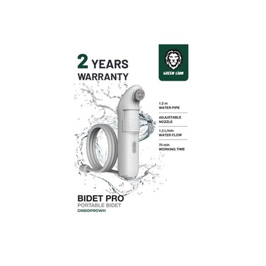 Bidet Pro Portable 1600mAh Rechargeable Type-C IPX6 Waterproof 5.55W 70min Use