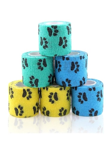 SWIUKPHE Cohesive Bandages, Bulk Self Adhesive Bandage, Wrap Self Adherent Wrap Non-Woven, for Dogs Pet Animals &amp; Ankle Sprains &amp; Swelling, 2 Inch x 5 Yards