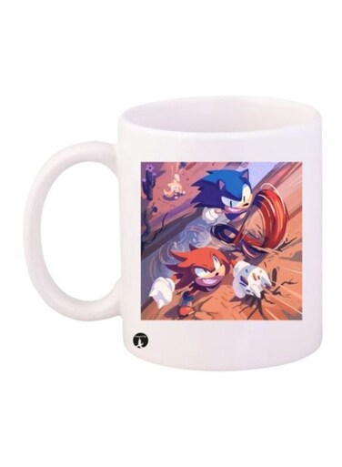 Sonic Character Printed Coffee Mug White/Blue/Pink