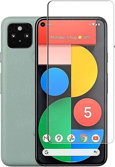 Muzz Google Pixel 5 Screen Protector Glass Tempered Anti-Scratch 9H HD Protective Phone Film for Google Pixel 5 5G Clear