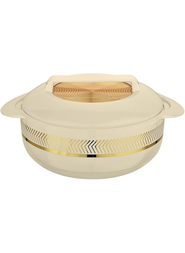ASIAN Hotpot Stainless Steel insulated Casserole Hot Pot Sparkle (3500 ml, Biege)