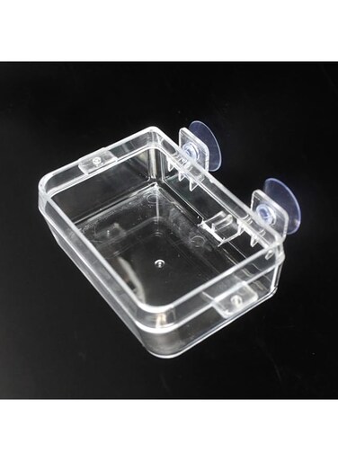 NN 1 Pcs Reptile Food Dish Reptile Anti-escape Bowls Transparent Suction Cups Reptile Feeding Pools Amphibians Feeder Bowls for Reptile Geckos Snakes