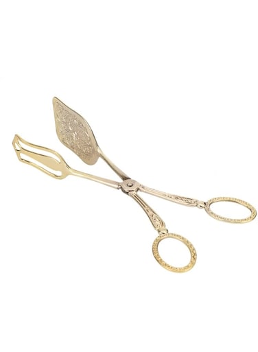 Naroote Bread Tongs, Clamp Easy to Clean Bread Clip, Baking for Home Kitchen Bread Food Cake Tong(gold)