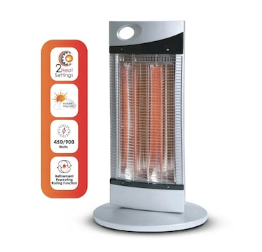 Carbon Fiber Room Heater - 2 Level Heat Settings 450W/900W, Instant Warmth, Energy-Efficient Heating with Long-Lasting Safe Design, Portable Indoor Heater for Home &amp; Office