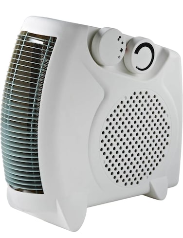 Portable Fan Heater with Overheat Protection, Adjustable Thermostat, 2 Heating Levels, Cool &amp; Warm Wind Modes, Automatic Safety Shut-Off, and Power Indicator Light for Home &amp; Office