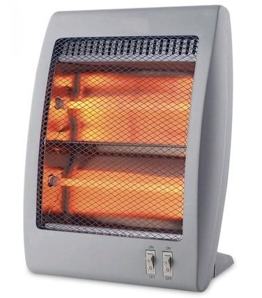 Quartz Room Heater with 2 Heat Settings, Energy-Efficient Portable Heater with Overheat Protection, Safety Tip-Over Switch, and Carry Handle for Home and Office