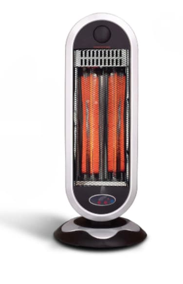 Carbon Heater with Wide-Angle Oscillation - 2 Heat Settings 450W/900W, Safety Mesh Grill, Power Control Knob, Energy-Efficient Portable Room Heater for Home &amp; Office