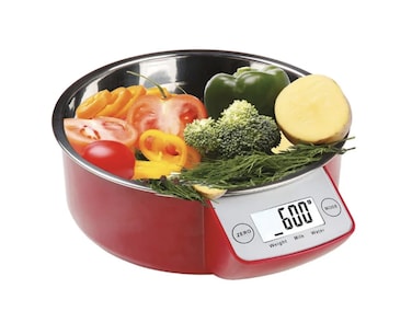 Veltric Digital Kitchen Scale 5KG Max – LCD Display, Milk & Water Volume Measurement, Stainless Steel  Home Diet Planning, Gym, Kitchen