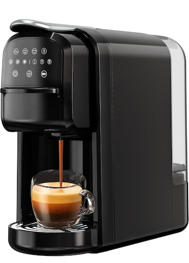 3 in 1 Multi-Capsule Coffee Machine &ndash; 1400W Espresso &amp; Coffee Maker with 700ml Detachable Water Tank, Touch Control Panel, 19 Bar Pressure, Self-Cleaning Function