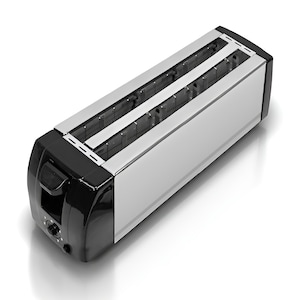 Veltric 4 Slice Bread Toaster with Extra-Wide Slots Stainless Steel Toaster with Dual Independent Controls, Adjustable Browning Settings & High-Lift Lever Perfect for Toast, Bagels, and Waffles