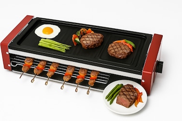 Veltric Grill Maker &amp; Breakfast Maker Toaster &ndash; Non-Stick Electric Griddle with Detachable Tray Full/Half Grill, Fry Pan for Steak,Sandwich Omelette, Snacks &ndash; Multi-Layer Design, Easy Clean