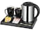 Vantix Hotel Kettle Set with 2 Ceramic Cups with  &ndash; 1000ml Stainless Steel Electric Kettle for Tea &amp; Coffee &ndash; Guest Room Hospitality Set for Hotel, Guest House, Office &amp; Travel Use