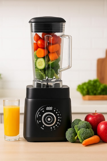 Vantix High Speed Professional Blender 1500W &ndash; 2L Commercial Smoothie Maker with Full Copper Motor &amp; Stainless Steel Blades &ndash; Heavy Duty Ice Crusher, Food Processor, Juicer