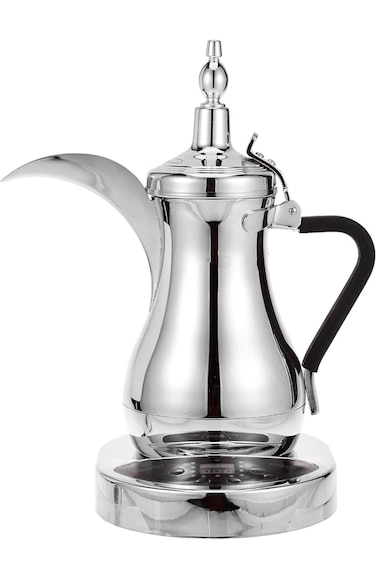 Electric Arabic Coffee Maker&ndash; 1000W Stainless Steel Middle Eastern Coffee Warmer with Filter &ndash; Turkish Coffee &amp; Arabic Qahwa Machine, 1L Capacity, Timer, Temperature Control