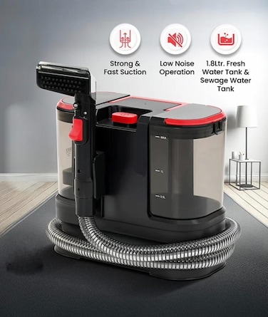 Wet &amp; Dry Vacuum Cleaner Carpet Cleaner&ndash; 16kPa Powerful Suction, Dual Tank System, 1.8L Capacity &ndash; Multi-Surface Cleaning for Home, Carpet &amp; Hard Floors, Low Noise Compact Vacuum