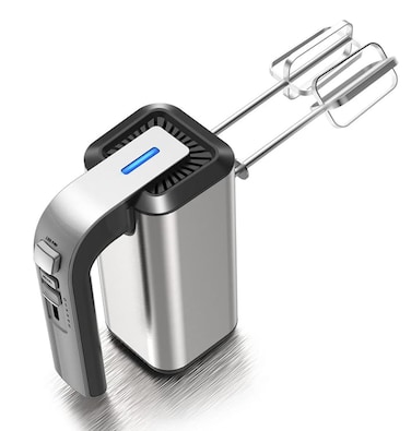 Vantix Electric Hand Mixer &ndash; 5 Speed Egg Beater &amp; Cake Mixer with Turbo Boost, 2 Stainless Steel Beaters &amp; 2 Dough Hooks