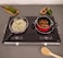 Double Burner Infrared Cooktop &ndash; 2400W Dual Induction Hot Plate Electric Cooker with LED Display, Ceramic Heating, Multi-Stage Power, Knob &amp; Touch Control, Portable Tabletop Stove