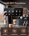 Espresso Coffee Machine with Grinder &ndash; 20 Grind Settings, Hot &amp; Cold Brew, Digital Touch Screen, Steam Wand, Double Cup Function, Stainless Steel Barista Coffee Maker