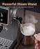 Espresso Coffee Machine with Grinder &ndash; 20 Grind Settings, Hot &amp; Cold Brew, Digital Touch Screen, Steam Wand, Double Cup Function, Stainless Steel Barista Coffee Maker
