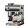 Espresso Coffee Machine with Grinder 19 Bar&ndash; High Pressure Steam Pump, Perfect Crema Maker, Double Cup Espresso Machine with Milk Frother &amp; Accessories, Stainless Steel