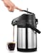 Airpot Vacuum Flask Stainless Steel 3L &ndash; Double Wall Thermal Carafe Dispenser   24 Hours Hot &amp; Cold Insulation   Pump Action Coffee, Tea &amp; Water Server &ndash; Large Capacity Vacuum