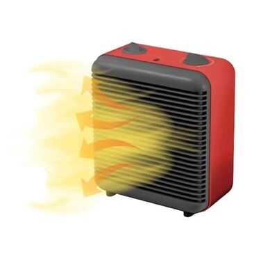 Portable Fan Heater Hot &amp; Cool   2 Heat Settings with Adjustable Temperature Control   Energy Efficient Space Heater for Home &amp; Office