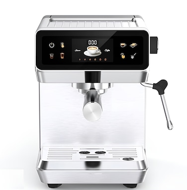Professional Espresso Coffee Machine 1350W &ndash; Stainless Steel High Pressure Pump, Digital Touch Display Coffee Maker for Espresso, Cappuccino, Latte &amp; Americano