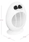 Vintax Portable Fan Heater 2000W &ndash; White Electric Heater with Adjustable Thermostat, 2 Heat Settings, Overheat Protection &amp; Copper Motor &ndash; High Efficiency Room Heater for Home &amp; Office