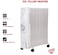 Oil Filled Radiator Heater 2500W White&ndash; Electric Portable Room Warmer with 3 Heat Settings, Energy Efficient &amp; Silent Operation &ndash; Adjustable Thermostat, Overheat Protection &ndash; Sleek Black Design