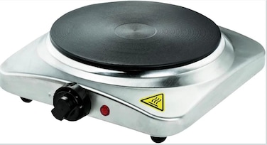 Vantix Single Electric Hot Plate 1500W &ndash; Stainless Steel Portable Cooker with 185mm Heating Plate, Overheat Protection &amp; LED Indicator Light &ndash; Compact Tabletop Burner for Home, Office &amp; Travel