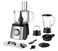 Vantix Food Processor 10 in 1 Juicer Blender 1.5L &ndash; 800W Stainless Steel Food Factory with 2 Speeds + Pulse, 3 Cutting Blades, Grater, Overheat Protection &amp; Anti-Slip Feet &ndash; Multi-Functional