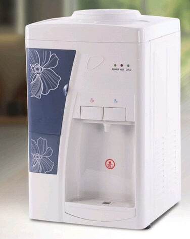 Vantix Hot &amp; Cold Water Dispenser &ndash; Top Load Countertop Cooler with 2 Taps, Compressor Cooling System, Excess Water Tray &amp; Easy Access for Home and Office