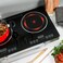 Double Burner Infrared Cooktop &ndash; Dual Burner Electric Cooker with Digital LED Display, Ceramic Heating Element, Touch &amp; Knob Controls, 4-Hour Timer, Portable Countertop Stove