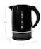 Electric Kettle 1.7L Black Plastic Body &ndash; 2200W Fast Boil, Side Water Window, 360&deg; Swivel Base, Auto Shut-Off &amp; Boil-Dry Protection