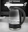 Elegant 1.7L Glass Electric Kettle &ndash; Fast Boil, 360&deg; Swivel Base, Blue LED Light, Auto Shut-Off &amp; Boil-Dry Protection