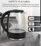 Elegant 1.7L Glass Electric Kettle &ndash; Fast Boil, 360&deg; Swivel Base, Blue LED Light, Auto Shut-Off &amp; Boil-Dry Protection