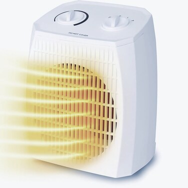 Portable Electric Fan Heater 2000W &ndash; Room Heater with 2 Heat Settings, Adjustable Thermostat, Cool Fan Mode, Overheat Protection &amp; Power Indicator for Home &amp; Office