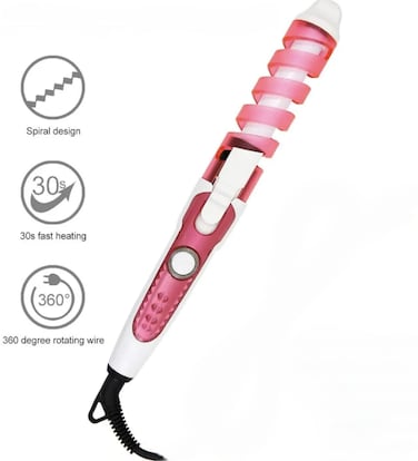 Hair Curler with 360&deg; Rotating Power Cord &ndash; Fast Heating Ceramic Barrel, Indicator Light, Easy Styling Curling Iron for Smooth &amp; Long-Lasting Curls