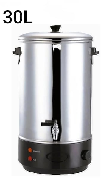 Electric Water Boiler 30L Stainless Steel &ndash; Extra-Large Hot Water Dispenser with Double-Layer Insulation, Auto Temperature Control &amp; Safety Protection for Tea, Coffee &amp; Office Use