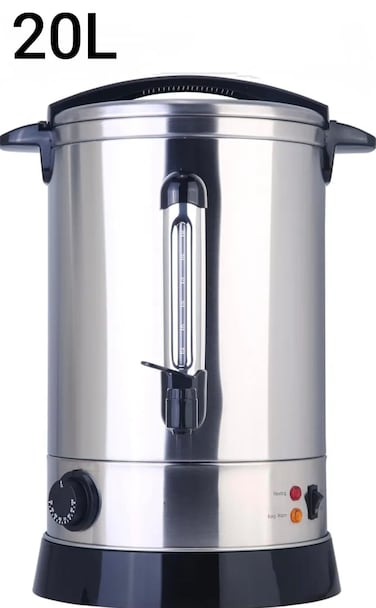 Vintax 20L Electric Water Boiler &ndash; Stainless Steel Hot Water Dispenser with Double-Layer Insulation, Auto &amp; Resettable Thermostat, Indicator Light &ndash; Commercial &amp; Home Use