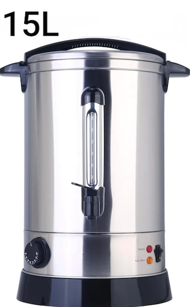 15L Electric Water Boiler &ndash; Stainless Steel Hot Water Dispenser with Double-Layer Insulation, Automatic Thermostat &amp; Safety Protection &ndash;Tea, Coffee, Office