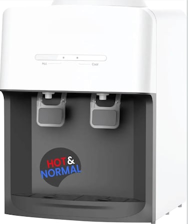 Vintax Compact Tabletop Water Dispenser &ndash; Hot &amp; Normal Water   Dual Tap   0.6L Hot Tank, 4.0L/h Heating Capacity   Elegant Design for Home &amp; Office