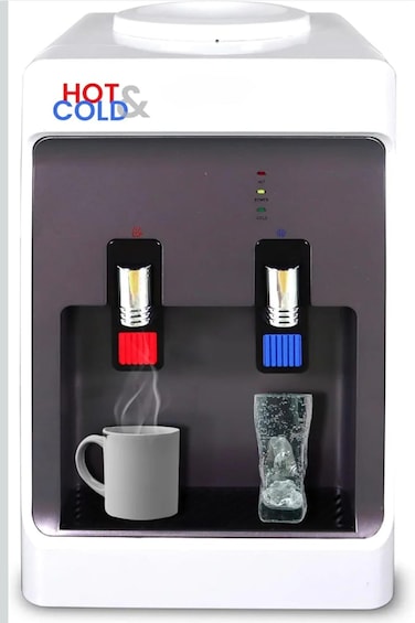 Vintax Table Top Water Dispenser &ndash; Hot &amp; Cold Water Cooler with Compressor Cooling   Top Load Design, LED Indicators   Dispenser for Home &amp; Office