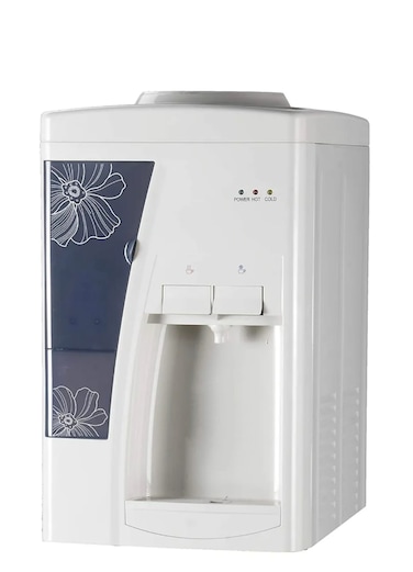 Vintax Hot &amp; Cold Table Top Water Dispenser &ndash; Top Load Countertop Cooler with Dual Taps, Compressor Cooling, Removable Drip Tray &amp; Easy Operation for Home &amp; Office