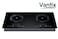 Vantix 2 in 1 Double Infrared Burner Cooker &amp; BBQ Maker &ndash; 2800W Electric Cooktop Hot Plate with 12 Power Levels, Digital Display &amp; Touch Controls