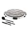 Vantix Electric Crepe Maker 12 Pit  40cm Non-Stick Hot Plate   High-Temperature Fast Baking Machine for Mini Pancakes, Snacks & Breakfast  Easy to Clean, with Scoop & Shovel Accessories