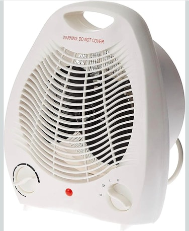 Portable Electric Fan Room Heater 2000W &ndash; Fast Heating with 2 Temperature Settings, Adjustable Thermostat, Energy-Efficient Compact Heater for Home, Office &amp; Bedroom