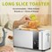 4 Slice Stainless Steel Toaster 1400W &ndash; Extra Wide Slots with Adjustable Browning Control, Defrost &amp; Reheat Functions for Bread, Bagels &amp; Breakfast Snacks