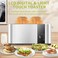 4 Slice Stainless Steel Toaster 1400W &ndash; Extra Wide Slots with Adjustable Browning Control, Defrost &amp; Reheat Functions for Bread, Bagels &amp; Breakfast Snacks